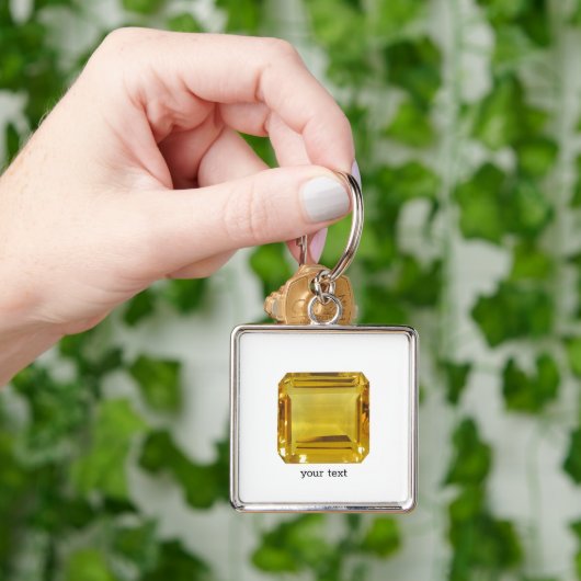 Yellow Gemstone Sleutelhanger (Hand)