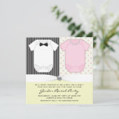 Yellow Gender Reveal Party Uitnodigingen (Staand voorkant)