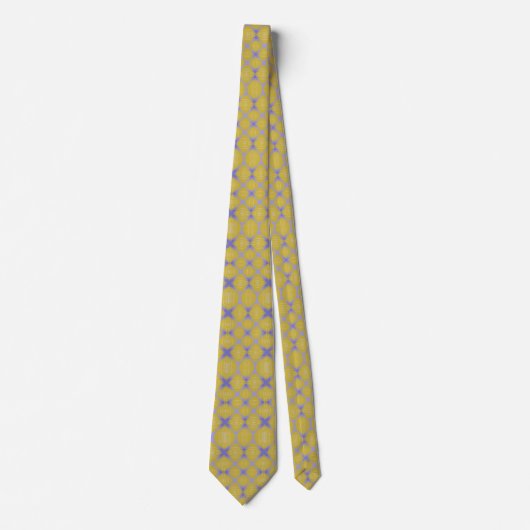 Yellow Geometric design men's tie Stropdas (Voorkant)