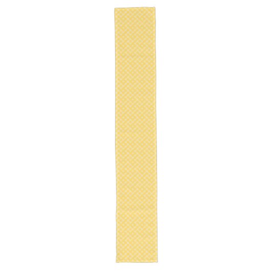 Yellow Geometric Pattern Table Runner Lange Tafelloper (Voorkant)