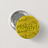 Yellow Geometric  Ronde Button 3,2 Cm (Voorkant /achterkant)