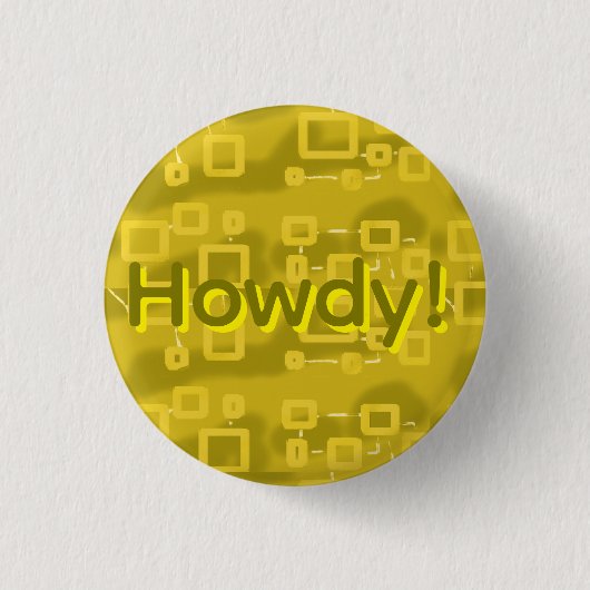 Yellow Geometric  Ronde Button 3,2 Cm (Voorkant)