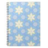 Yellow geometric stars on pale blue background notitieboek (Voorkant)
