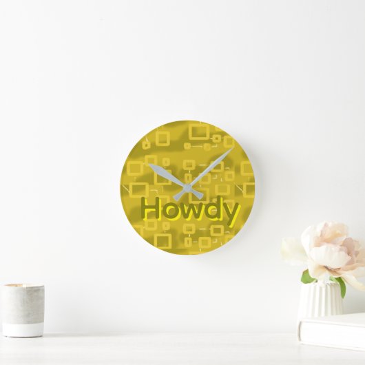Yellow Geometric Wall Clock Ronde Klok (Huis)