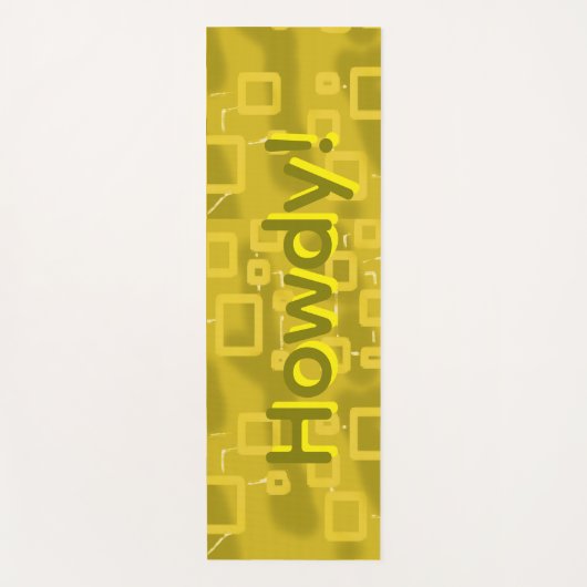 Yellow Geometric Yoga Mat (Voorkant)