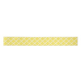 Yellow Geometrical Shape Check Pattern Satijnen Lint (Voorkant)