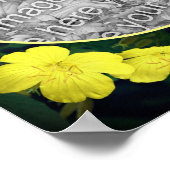 Yellow Geranium Flower Lijst Creëer Uw eigen foto Poster (Hoek)