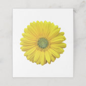 Yellow Gerber Gerbera Daisy Wedding Plaatskaartje (Buitenkant ongevouwen)