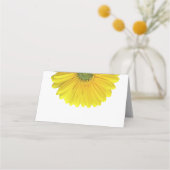 Yellow Gerber Gerbera Daisy Wedding Plaatskaartje (Achterkant)
