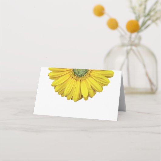 Yellow Gerber Gerbera Daisy Wedding Plaatskaartje (Voorkant)