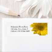 Yellow Gerbera Daisy Address Label (Insitu)