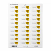 Yellow Gerbera Daisy Address Label (Full Sheet)