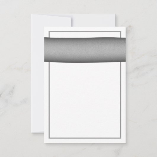 Yellow Gerbera Daisy Grey Ribbon RSVP antwoordkaar (Achterkant)