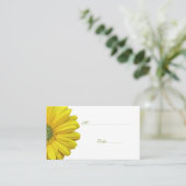 Yellow Gerbera Daisy Special Occasion Place Card Plaatskaartje (Staand voorkant)