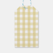 Yellow Gingham Banana Party ‘Bedankt A Bunch’ Cadeaulabel (Achterkant)
