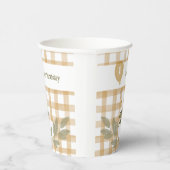 Yellow Gingham Boerderij Gekke Goose Balloon Papieren Bekers (Rechts)