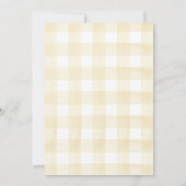Yellow Gingham Bow Baby Brunch Pannenkoek Baby sho Kaart (Achterkant)