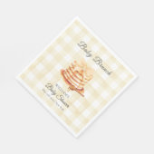 Yellow Gingham Bow Pannenkoek Brunch Baby shower Servet (Hoek)