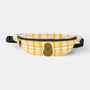 Yellow Gingham Brown Potato Heuptasje