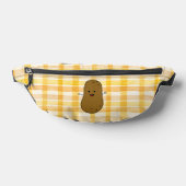 Yellow Gingham Brown Potato Heuptasje (Liggend)