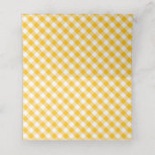 Yellow Gingham-controlepatroon Plaatskaartje (Binnenkant ongevouwen)