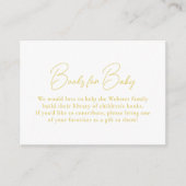 Yellow gingham eenvoudige schattige boeken voor ba informatiekaartje (Voorkant)