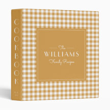 Yellow Gingham Farmhouse Family Recipe Cookbook