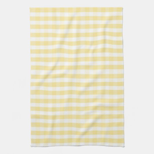 Yellow Gingham kitchen towel Theedoek (Verticaal)