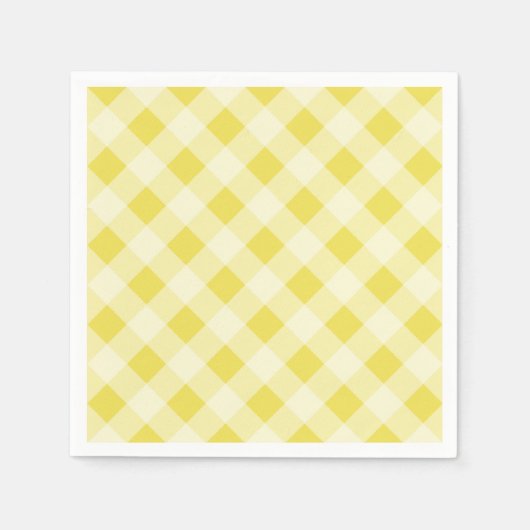 Yellow Gingham Napkins Servet (Voorkant)
