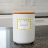 Yellow Gingham Pantry Voedselcontainer Etiket