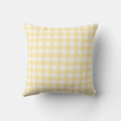 Yellow Gingham Plaid Sierkussen (Achterkant)
