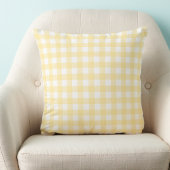 Yellow Gingham Plaid Sierkussen