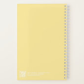 Yellow Gingham Plaid Transparent Frame Notebook Notitieboek (Achterkant)