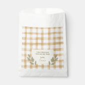 Yellow Gingham Verjaardagsfeest Bedankzakje (Voorkant)