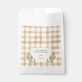 Yellow Gingham Verjaardagsfeest Bedankzakje