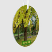 Yellow Gingko Tree Ornament (voorkant)