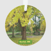Yellow Gingko Tree Ornament (achterkant)