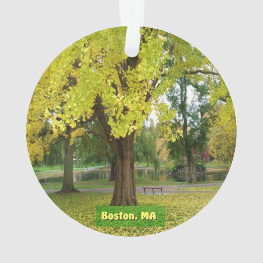 Yellow Gingko Tree Ornament (achterkant)