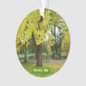 Yellow Gingko Tree Ornament (voorkant)