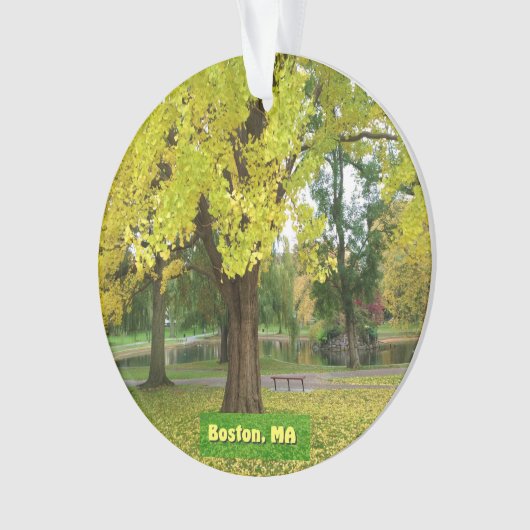 Yellow Gingko Tree Ornament (voorkant)