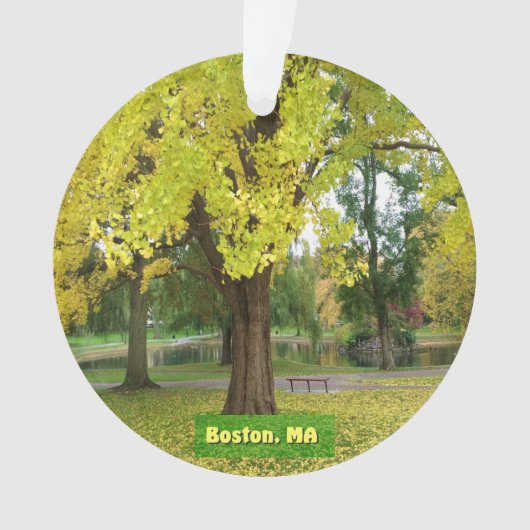 Yellow Gingko Tree Ornament (voorkant)