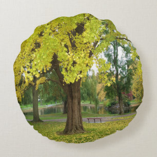 Yellow Gingko Tree Rond Kussen
