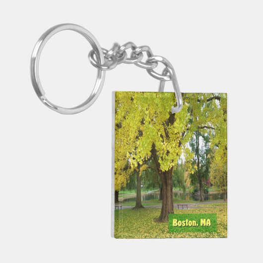 Yellow Gingko Tree Sleutelhanger (Voorkant Links)