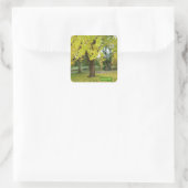 Yellow Gingko Tree Vierkante Sticker (Tas)