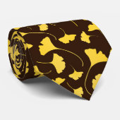 Yellow Ginkgo Biloba leaves in Fall Stropdas (Opgerold)