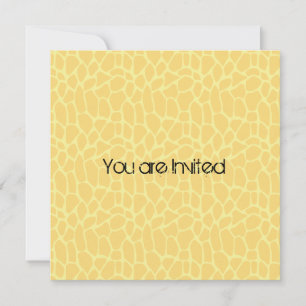 Yellow Giraffe Print Baby shower nodigt uit Kaart