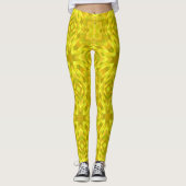 Yellow Girl Pattern Trendy Fashionable Leggings (Voorkant)