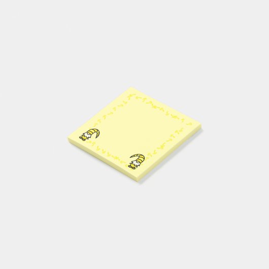 Yellow Gnome Post it Notes (Schuin)