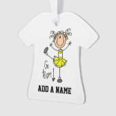 Yellow Go Team Cheerleader Ornament (voorkant)