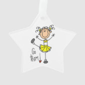Yellow Go Team Cheerleader Ornament (achterkant)